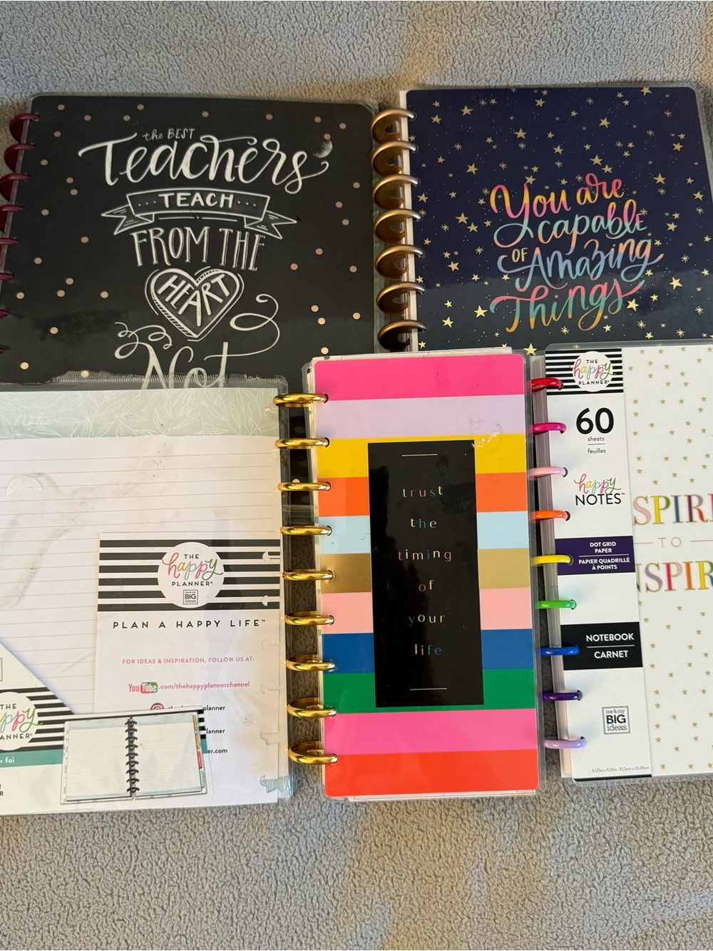 Set of 5 The Happy Planner Spiral Notebook